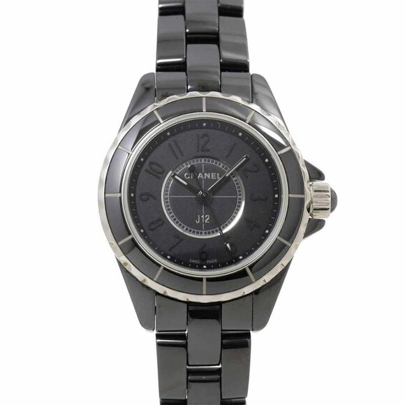 CHANEL J12 Intense Black 29mm H4196 Quartz Ceramic Black Dial Ladies 90285448 - Picture 1 of 7